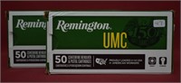 2 Boxes Remington 50rd 40 S&W 180gr FMJ
