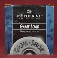 Box of 25 Federal 12ga Game Load Shotgun Cartridge