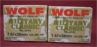 30 rnd Wolf 7.62x39mm 124 gr HP