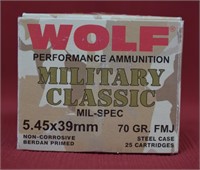 20 rnd Wolf 7.62x39mm 70 gr. FMJ