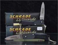 2 pcs. Schrade Lightweight Pocket Knives