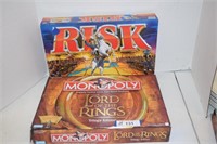 Lord of The Rings Monopoly & Risk Games. Both