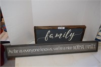 Two Family Signs. Like New