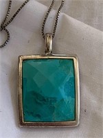 Sterling Silver Necklace w/ Turquoise