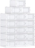 SONGMICS Shoe Boxes, Set of 18 Shoe Storage