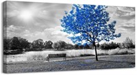 Canvas Wall Art for Bedroom Black and Blue Maple