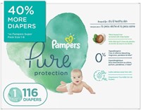 Pampers Diapers Size 1 - Pampers Pure Protection