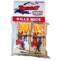 (2) Tomcat Wooden Mouse Traps, 4x1.75 Inches,