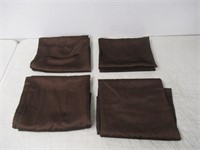 Set Of 4 84" Curtain Panels, Brown