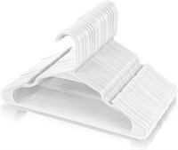 Utopia Home 50-Pack White Plastic Hangers for