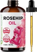 Organic Rosehip Seed Essential Oil, 4oz Pure Cold