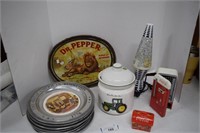 Dr. Pepper Tin, Pewter Revolution Plates, Lava