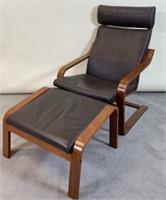 BENTWOOD LOUNGE CHAIR AND OTTOMAN