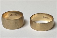 PAIR OF 14K GOLD WEDDING BANDS