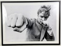 LARGE FRAMED MICHAEL CAINE PHOTOGRAPH