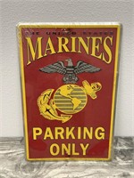 12" x 18" Marines Parking Only Metal Sign