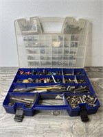 Large Brass Case of Assorted Parts, Brass
