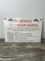 Tulalip Tribes 18" x 12" No Trespassing Sign