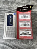 Aiwa Mini Tape Recorder with Tapes