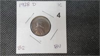 1928d Lincoln Head Wheat Cent we5004
