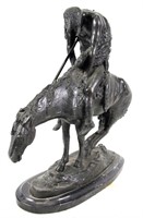 J. FRASER HORSE INDIAN BRONZE SCULPTURE #16/100