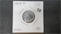 1943d Steel Lincoln Head Wheat Cent we5010