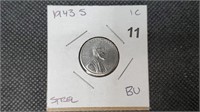 1943s Steel Lincoln Head Wheat Cent we5011