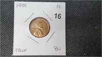 1951 Proof Lincoln Head Wheat Cent we5016