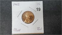 1952 Proof Lincoln Head Wheat Cent we5019