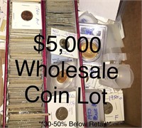 $5000 Wholesale Coin Lot Blowout Special