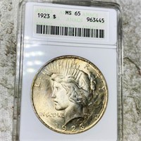 1923 Silver Peace Dollar ANACS - MS65