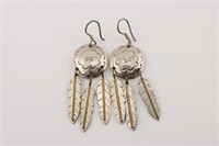 Mexican Sterling Silver Dreamcatcher Earrings