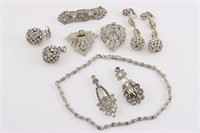 Lot of Rhinestone Costume Jewelry. Kramer.