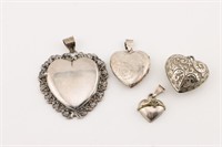 Sterling Heart Pendants & Lockets