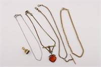 Lot of Watch Fobs, Chains, Charms, Necklace