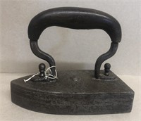 Handmade drop in slug iron with Wood handle