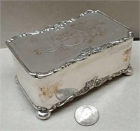 Acme Quadruple Silverplated Trinket Box C.1885