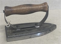 German toy iron edged base with wood handle