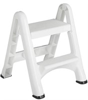 Rubbermaid White Two-Step Foot Stool