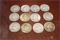 SELECTION OF 1950'S SILVER QUARTERS