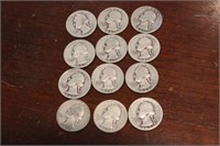 SELECTION OF 1940'S SILVER QUARTERS