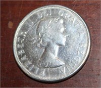 1964 CANADA SILVER ELIZABETH II 25 CENT COIN
