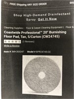 2 Cases Coastwide 20" Burnishing Floor Pad