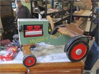 HANDMADE LARGE RIDE ON WOODEN TRACTOR
