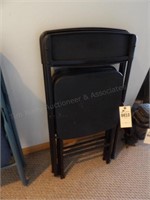 Set of 3 Black Cosco Folding Chairs