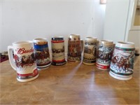 7 pc. Budweiser Steins