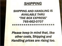 SHIPPING AVAILABLE