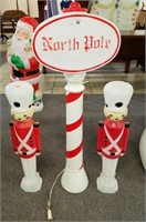 46'' Tall North Pole Sign + Soldiers