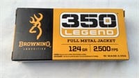 (20) Browning Training&Practice 350 Legend Ammo