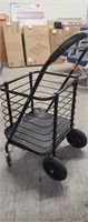 Black Metal Folding Utility Cart